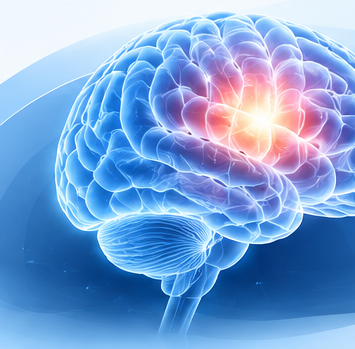 Medical illustration of the human brain